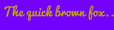 Image with Font Color BBA500 and Background Color 7400FF